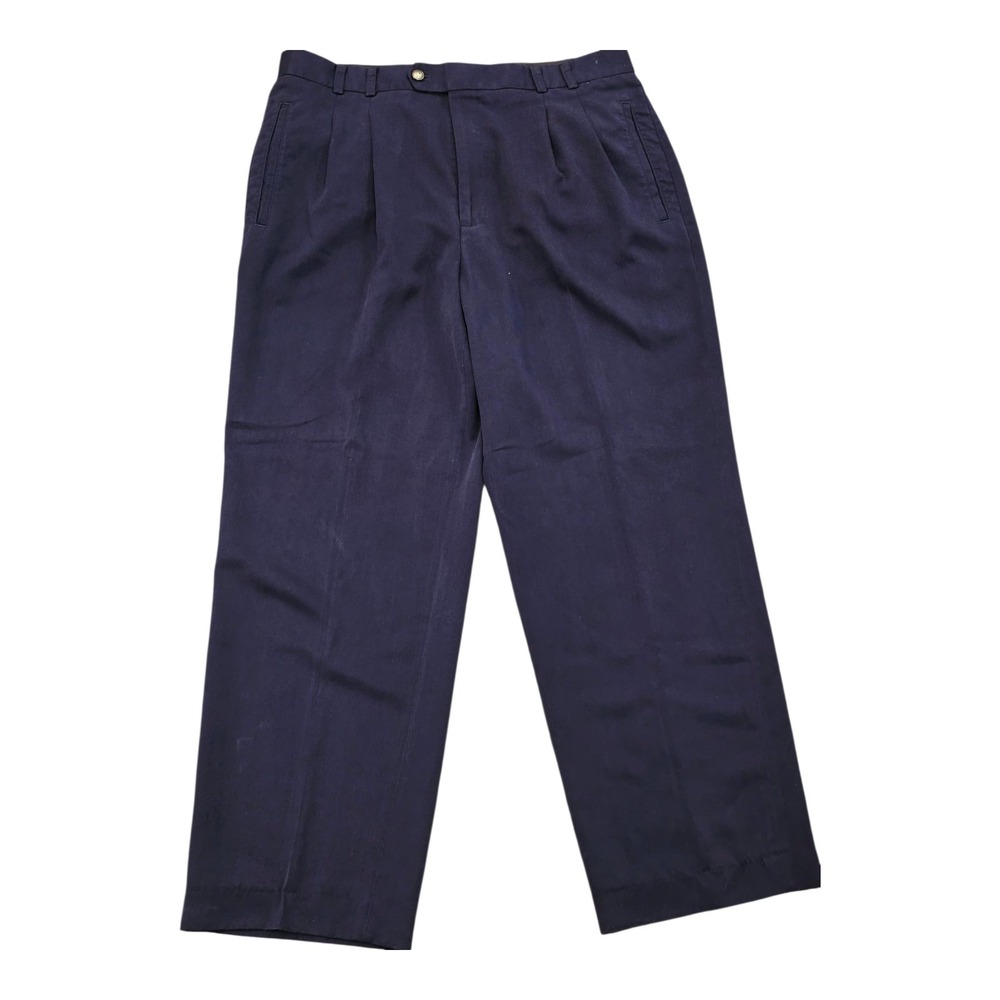 Cutter & Buck Auburn Tigers Golf Pants Mens 36x30 Navy Blue Pleated Chinos